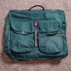 Vintage 90's Polo Ralph Lauren Green Canvas Suit Garment Bag Travel